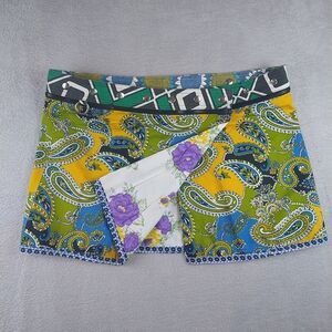 Zand Amsterdam Wrap mini Skirt One Size Snap Boho Reversible Womens Paisley